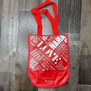 Lululemon Athletica Small Reuseable Vibrant Red Shopping Bag